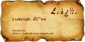 Ludvigh Éva névjegykártya